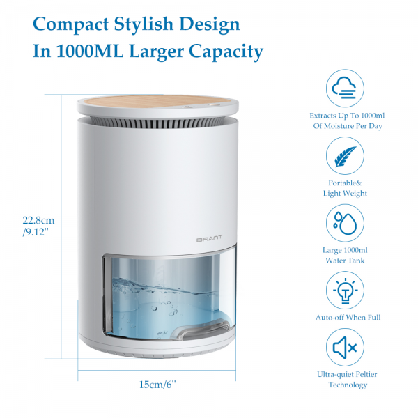 1L Mini Desiccant Cloth Dryer Room Home Dehumidifier